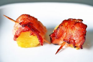 Bacon wrapped pinapple