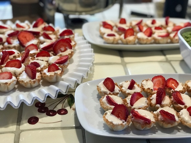 Strawberry Shortcake Bite, Catering, Appetizer, Thyme to Talk